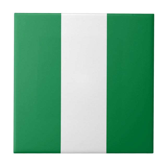 Nigeria-Flagge Fliese (Vorderseite)
