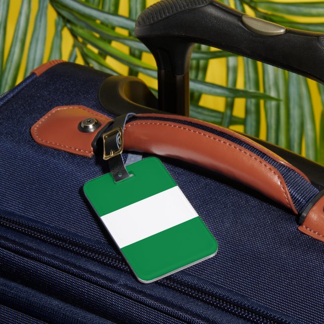 Nigeria-Flagge Gepäckanhänger (Vorderseite Insitu 1)