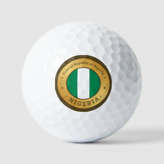 Nigeria-Flagge Golfball (Vorderseite)