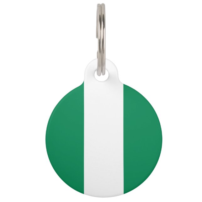 Nigeria-Flagge Haustiermarke (Rückseite)