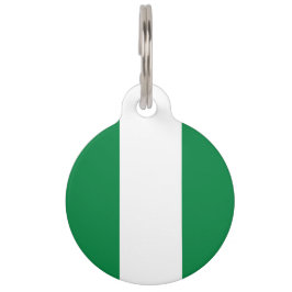 Nigeria-Flagge Haustiermarke