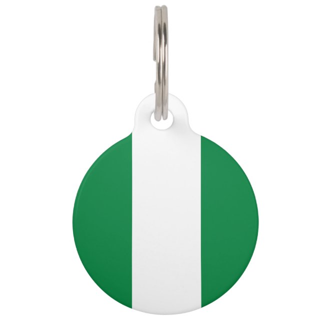 Nigeria-Flagge Haustiermarke (Vorderseite)
