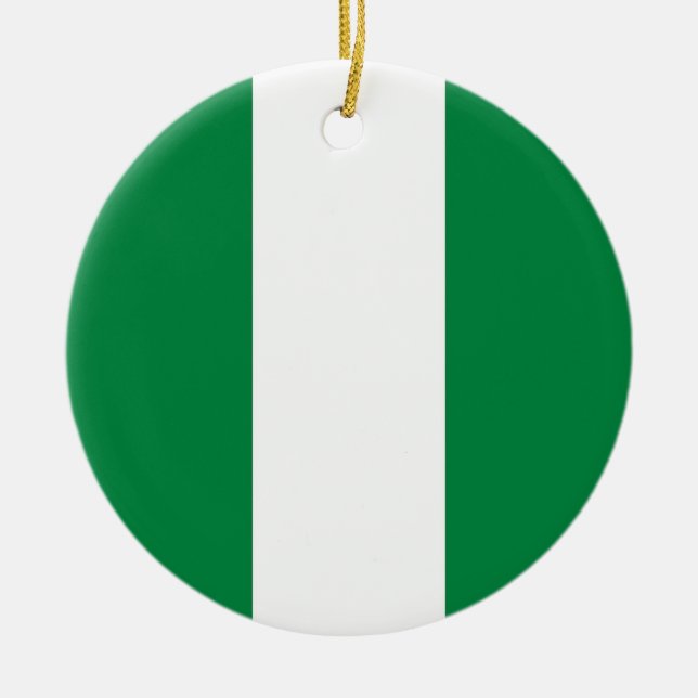 Nigeria-Flagge Keramik Ornament (Vorne)