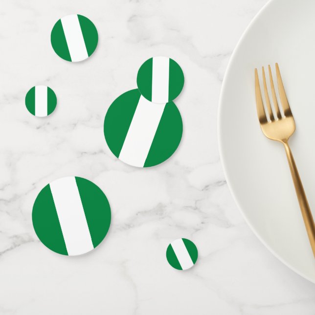 Nigeria-Flagge Konfetti (Gruppe)