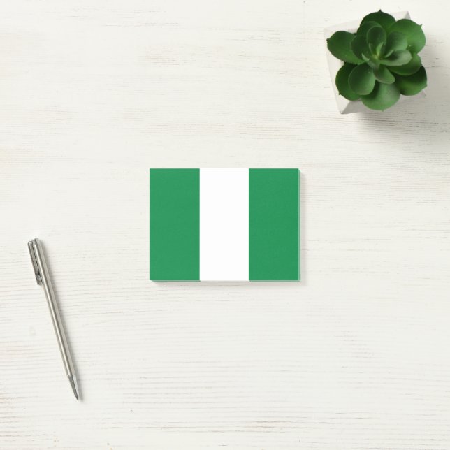 Nigeria-Flagge Post-it Klebezettel (Büro)