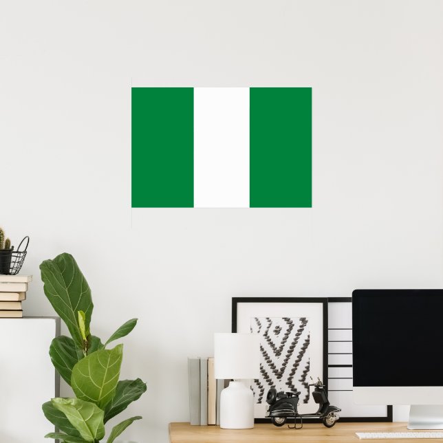 Nigeria-Flagge Poster (Heimbüro)