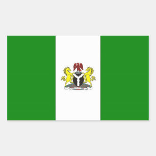 Nigeria-Flagge Rechteckiger Aufkleber