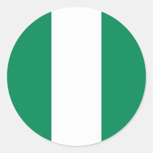 Nigeria-Flagge Runder Aufkleber