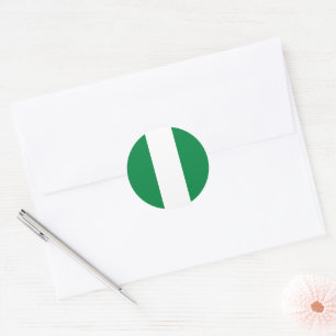 Nigeria-Flagge Runder Aufkleber