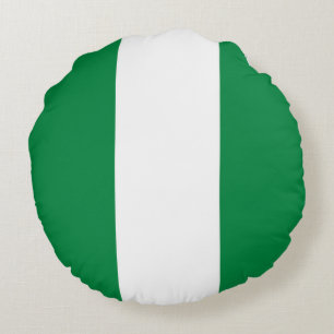 Nigeria-Flagge Rundes Kissen