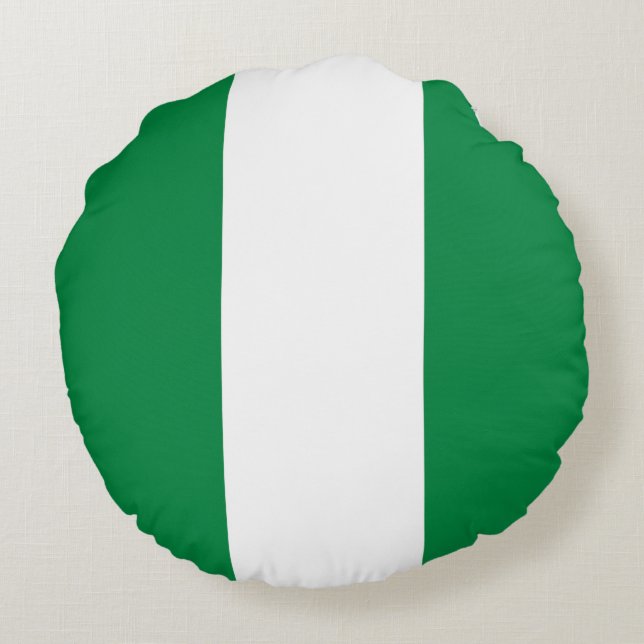 Nigeria-Flagge Rundes Kissen (Rückseite)