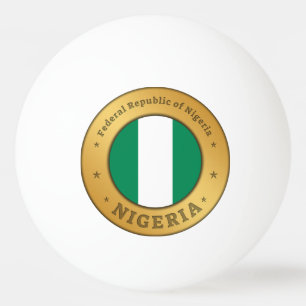 Nigeria-Flagge Tischtennisball