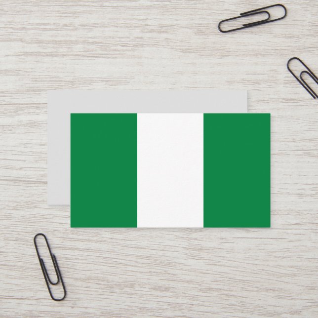 Nigeria-Flagge Visitenkarte (Vorderseite/Rückseite Beispiel)