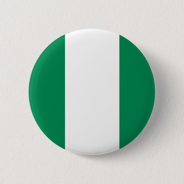 Nigeria-Flaggen-Knopf Button (Vorderseite)