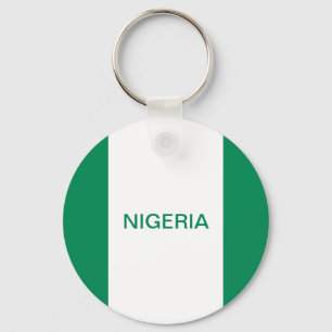 Nigeria-Flaggen-Knopf-Schlüsselanhänger Schlüsselanhänger