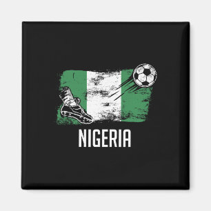 Nigeria Flaggen Trikot Nigerianische Fußballmannsc Magnet
