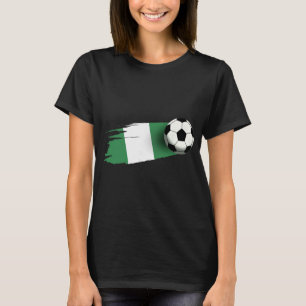 Nigeria Flaggen Trikot Nigerianische Fußballmannsc T-Shirt
