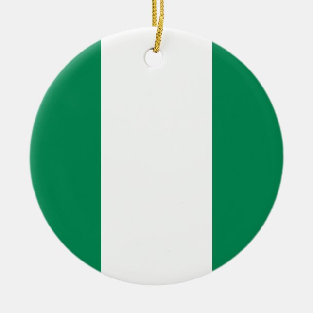 Nigeria-Flaggen-Verzierung Keramikornament (Vorne)