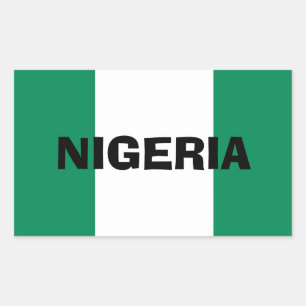 Nigeria* Flaggenaufkleber Rechteckiger Aufkleber