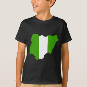 Nigeria-Flaggenkarte T-Shirt
