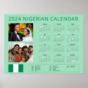 Nigeria Foto 2024 Nigerianische Feier einfügen Poster