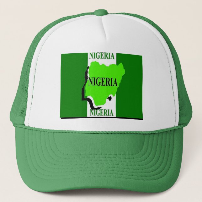 Nigeria Hat Truckerkappe (Vorderseite)