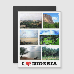 Nigeria - I Liebe - Magnetkarte