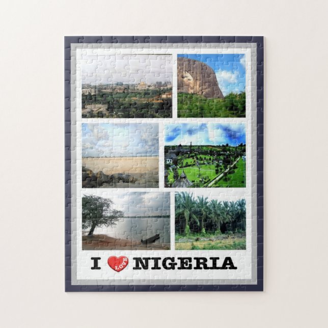 Nigeria - I Liebe - Puzzle (Vertikal)