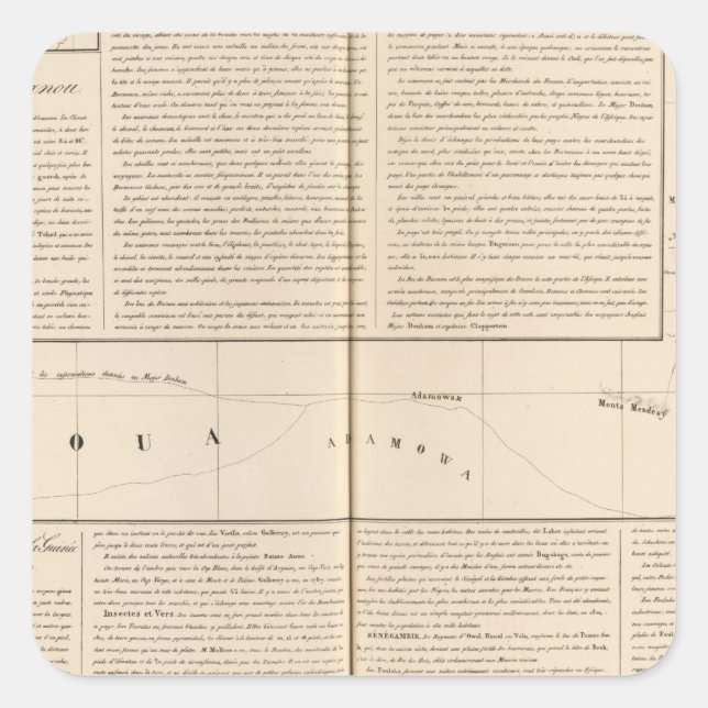 Nigeria, Kamerun Quadratischer Aufkleber (Vorderseite)