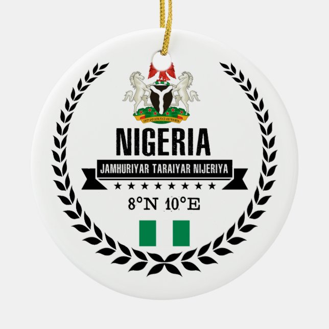 Nigeria Keramik Ornament (Vorne)