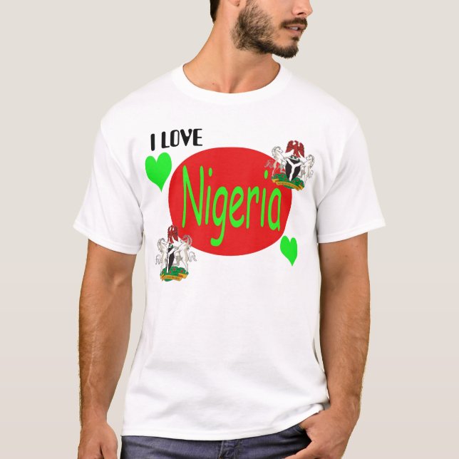 NIGERIA-Kopie, Nigeria_coa, Nigeria_coa, i-LIEBE T-Shirt (Vorderseite)