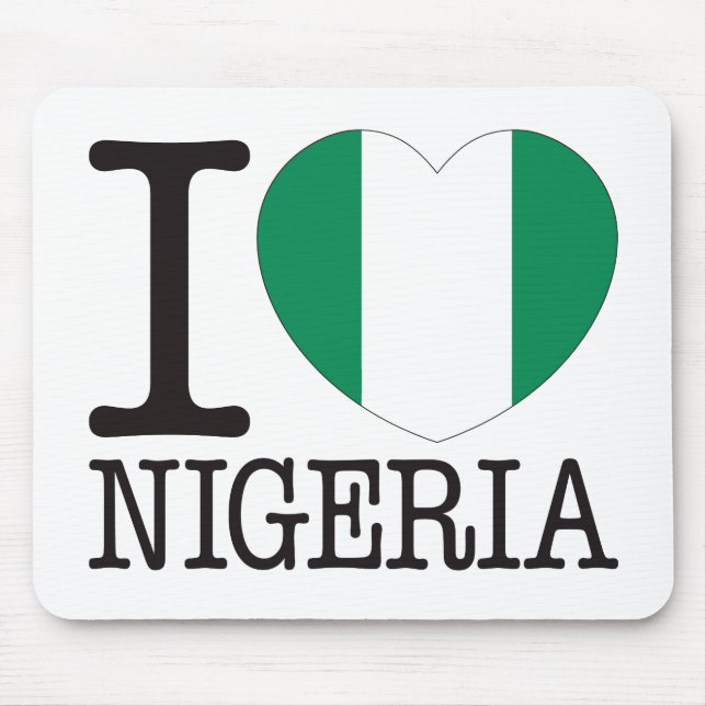 Nigeria-Liebe v2 Mousepad (Vorne)