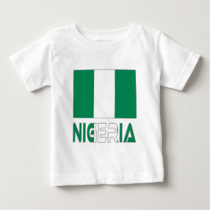 Nigeria mit der nigerianischen Flagge Baby T-shirt