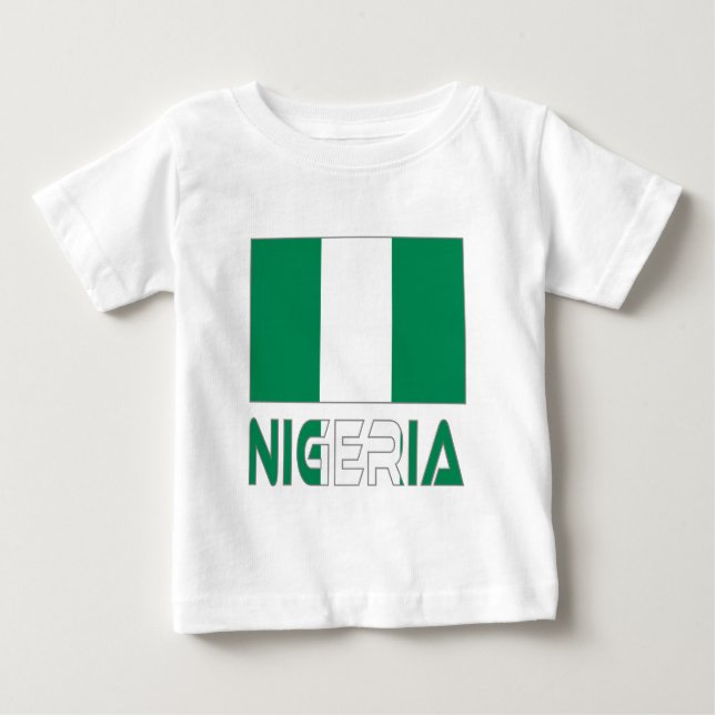 Nigeria mit nigerianischer Flagge Baby T-shirt (Vorderseite)