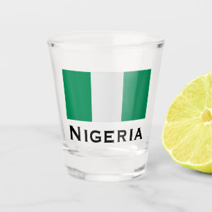 Nigeria mit nigerianischer Flagge (Westafrika) Schnapsglas