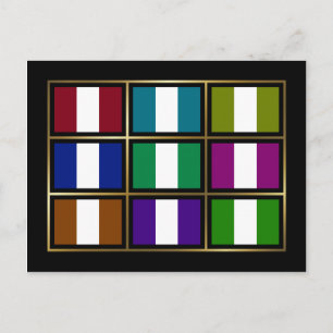 Nigeria Multihue Flags Postkarte