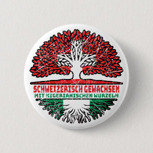 Nigeria Nigerianisch Schweizer Schweiz Baum Wurzel Button