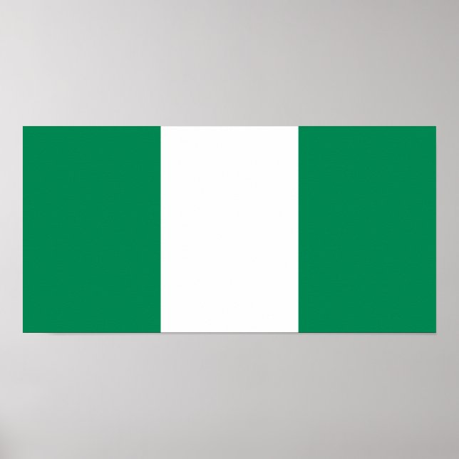 Nigeria - nigerianische Flagge Poster (Vorne)