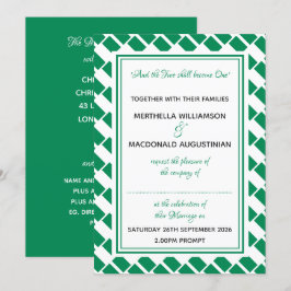 NIGERIA Patriotische Schrift Personalisierte Hochz Einladung