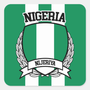Nigeria Quadratischer Aufkleber