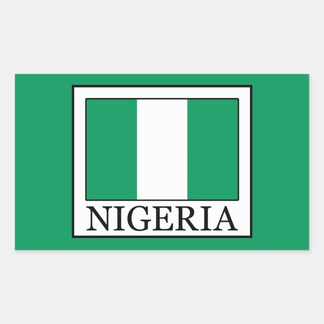 Nigeria Rechteckiger Aufkleber (Vorderseite)