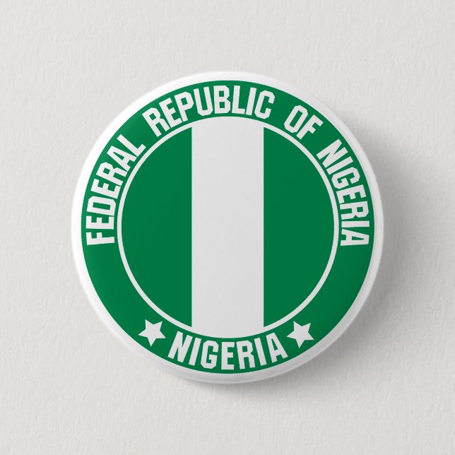 Nigeria Round Emblem Button (Vorderseite)