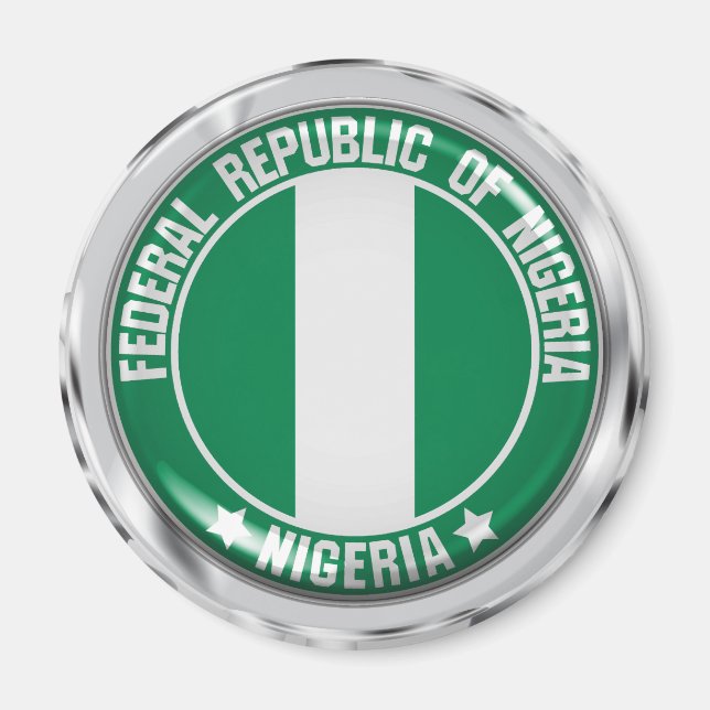 Nigeria Round Emblem Magnet (Vorne)