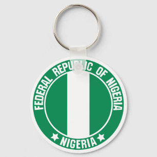 Nigeria Round Emblem Schlüsselanhänger