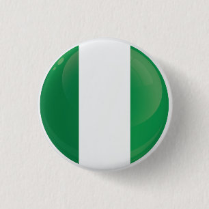 Nigeria Runde Icon-Flagge Button