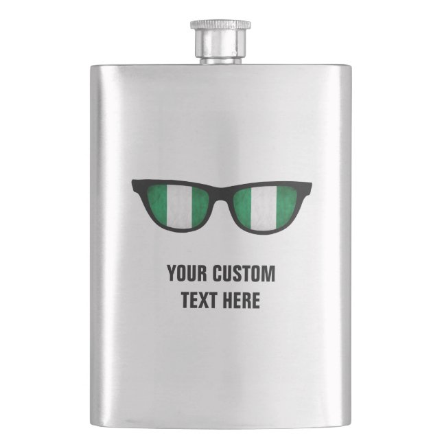 Nigeria Shades Custom Flask Flachmann (Vorderseite)