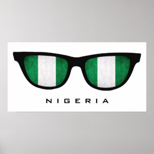 Nigeria Shades custom text & color poster