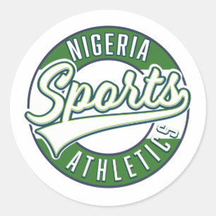 Nigeria Sports Athletic Logo Runder Aufkleber