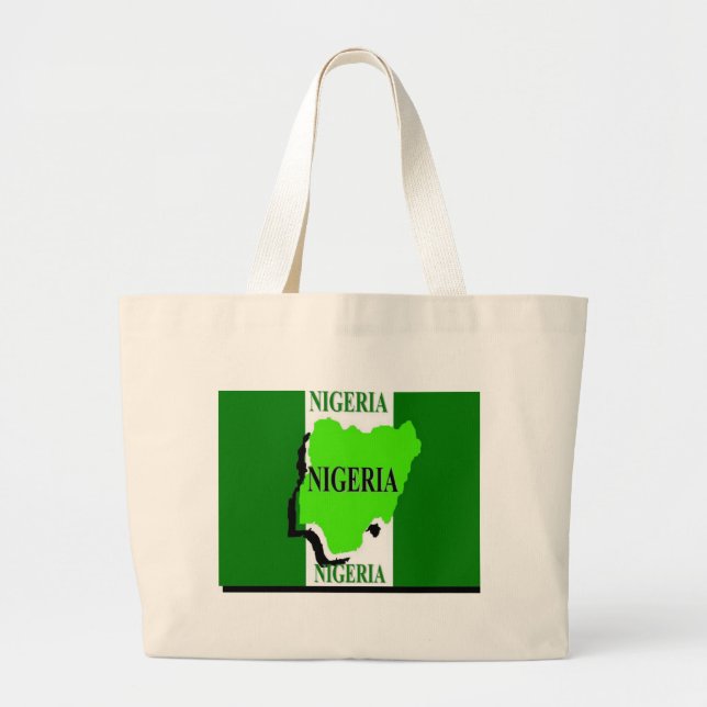 Nigeria-Taschen Jumbo Stoffbeutel (Vorne)