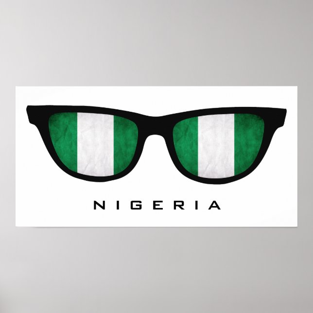 Nigeria überträgt Sondertexte und Farbposter Poster (Vorne)